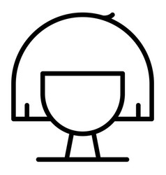 Glamour Wig Icon Outline Style