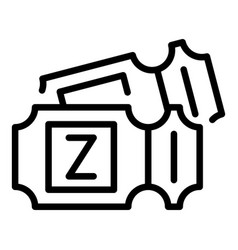 Price Zoo Ticket Icon Outline Card Pass