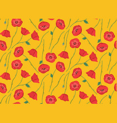 Seamless Pattern With Poppies