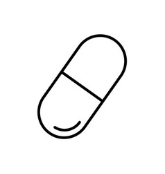 Simple Capsule Pill Icon Or Hospital Drug