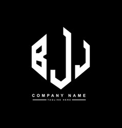 Bjj Letter Logo Design With Polygon Shape