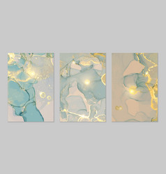 Luxury Blue Teal And Gold Marble Abstract