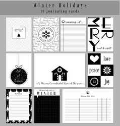 Set Of 10 Printable Creative Winter Holiday