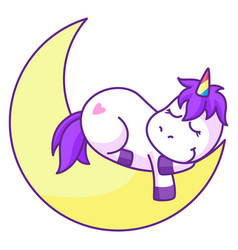 Unicorn Sleep On Moon Crescent Sweet Dreams Icon