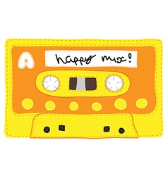 Vintage Cassette Tape Stitched Together