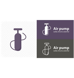 Air Pump Isolated Flat Pump Line Icon