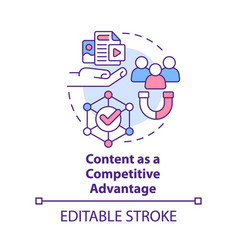 Content As Competitive Advantage Concept Icon