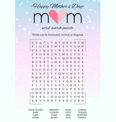 Mothers Day Word Search Puzzle