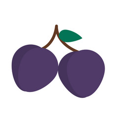 Blackcurrant Fruit Icon Flat Style