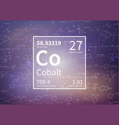 Cobalt Chemical Element With First Ionization