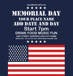 Memorial Day Party Poster Flyer Design