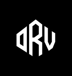 Orv Letter Logo Design With Polygon Shape