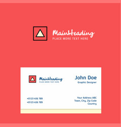 Traingle Shape Logo Design With Business Card