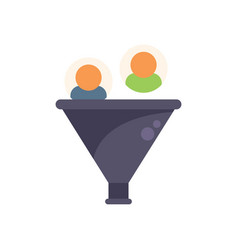 Market Funnel Icon Flat Customer Target