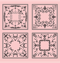 Set Of Decorative Finishing Ceramic Tiles Bw