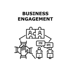 Business Engagement Concept Black