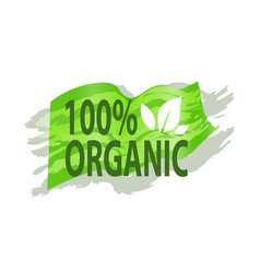 Poster 100 Percent Organic Food Logo