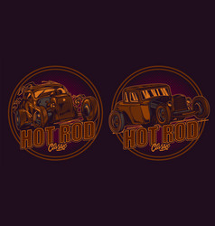 Emblem With American Classic Hot Rods