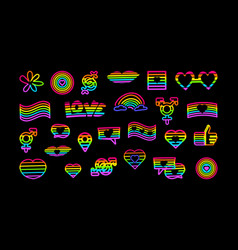 Neon Pride Icon Set