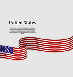 Ribbon Flag Of United States Celebration