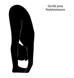 Silhouette Of Padahastasana