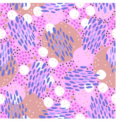 Bright Abstract Seamless Pattern On Pink