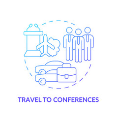 Business Conference Trip Concept Icon