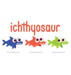 Cute Ichthyosaur Swimming Dinosaur Life