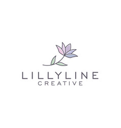 Lilly Line Art Logo Design