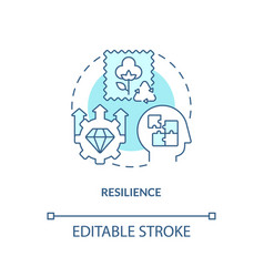 Resilience Turquoise Concept Icon