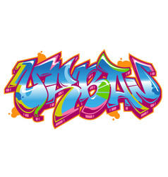 Urban word in graffiti style Royalty Free Vector Image