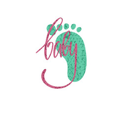 Baby Footprint Or Heel Hand Drawn Heel