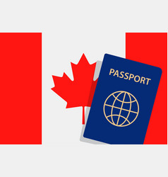 Canada Passport Canadian Flag Background