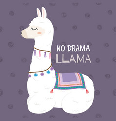 Cute Llama Design With No Drama Llama