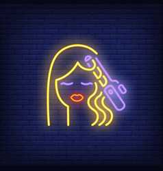 Hair Curler Curling Woman Neon Sign