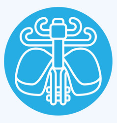 Icon Diaphragm Related To Human Organ Symbol Blue