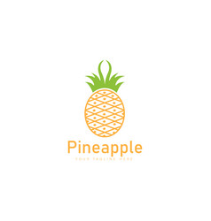 Pineapple Fruit Logo Design Icon