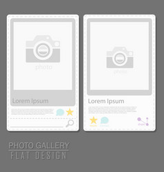 Two Set Of Photo Gallery Flat Design Concept