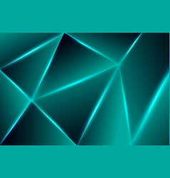 Abstract Luxury Green Light Polygon With Dark