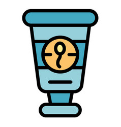 Contraception Cream Tube Icon Flat