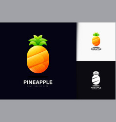 Pineapple Logo Design With Gradient