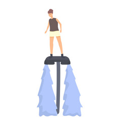 Woman Flyboard Icon Cartoon Sea Sport