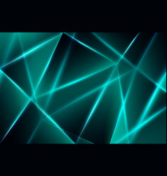 Abstract Luxury Green Light Polygon With Dark