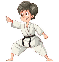 Boy In Taekwondo Outfit