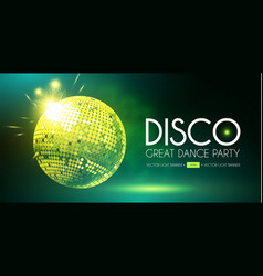 Disco Party Flyer Template With Mirror Ball Fog