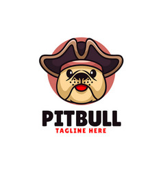 Logo Pitbull Mascot Cartoon Style