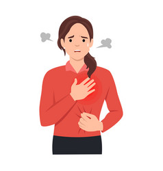 Woman Feel Chest Pain Heart Attack Or Symptoms