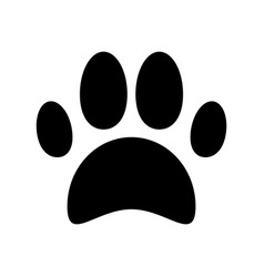 Animal Footprint Silhouette Sign Or Paw Icon