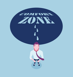 Businessmen Walking Out Comfort Zone