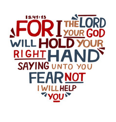 Hand Lettering For I Lord Your God Will Hold